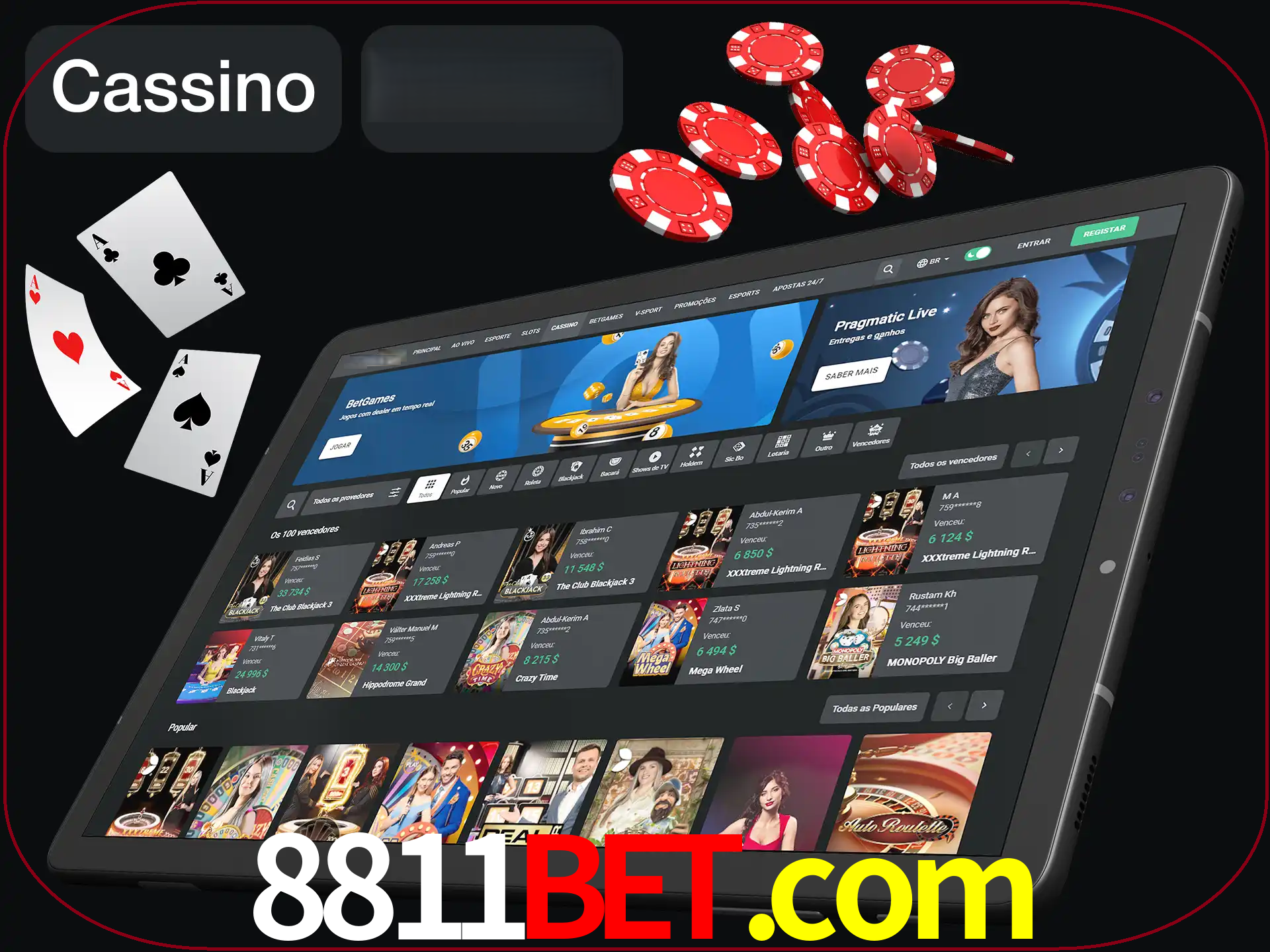 Jogue vários jogos de cassino em nosso cassino.